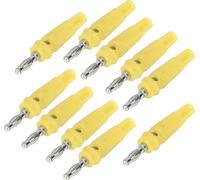 10pcs/set 4mm Banana Plug Socket Terminal Connector for Welding Machinery Charging Generators(Yellow )
