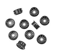 10pcs/set Plastic Cable Hole Cover Furniture Dust Buckle Office Computer Table Grommet Wire Passing Line Outlet Rings(Black RSB-22)