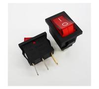 10PCS Ship Type Switch 15 * 21mm 3PIN ON/OFF Rocker Switch 6A/250V 10A/125V 15X21 With Red Light