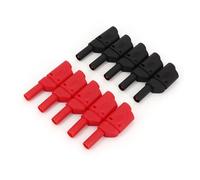 10Pcs Shrouded Fully Insulated 4mm Male Stackable Plug Connector NWPNLXEA(Red and Black)