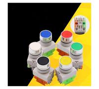 10pcs Since the reset switch LAY37-11 Y090 flat button does not lock 22 mm NWPNLXEA(Rot)