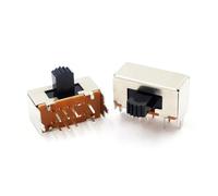 10Pcs SK-23E01 Toggle switch 8Pin PCB 3 Position 2P3T SPDT Handle height 5 mm Miniature Slide Switch Side Knob NWPNLXEA