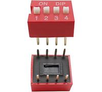 10pcs Slide Type DIP Switch Module Position Way 2.54mm Pas Rouge Interrupteur à Bascule Commutateur à Pression Interrupteur à Cadran (Color : 8)(4)