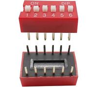 10pcs Slide Type DIP Switch Module Position Way 2.54mm Pas Rouge Interrupteur à Bascule Commutateur à Pression Interrupteur à Cadran (Color : 8)(6)