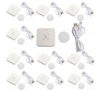 10pcs Smart Human Presence Sensor, 10M Détection de Mouvement avec Technologie mmWave, pour Zigbee 3.0, Capteur de Lumière 0-3000 Lux, Compatible avec l'application Studvin