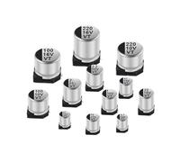 10Pcs SMD Aluminum Electrolytic Capacitor 6.3V 10V 16V 25V 35V 50V 100V 0.47UF 1UF 10UF 22UF 68UF 100UF 220UF 470UF 1000UF NWPNLXEA(25V220UF 8x10.5MM)