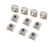 10Pcs SMD Box Switch Mechanical Switch 3Pin Plate Mounted DIY Game RGB Linear Clicky Tactile Key Switches NWPNLXEA(10Pcs Gray)