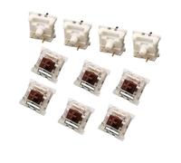 10Pcs SMD Box Switch Mechanical Switch 3Pin Plate Mounted DIY Game RGB Linear Clicky Tactile Key Switches NWPNLXEA(10Pcs Brown)