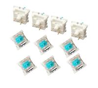 10Pcs SMD Box Switch Mechanical Switch 3Pin Plate Mounted DIY Game RGB Linear Clicky Tactile Key Switches NWPNLXEA(10Pcs Bright Blue)