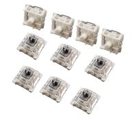 10Pcs SMD Box Switch Mechanical Switch 3Pin Plate Mounted DIY Game RGB Linear Clicky Tactile Key Switches NWPNLXEA(10Pcs Black)