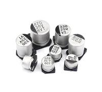 10PCS SMD Electrolytic Capacitor 6.3V 10V 16V 25V 35V 50V 63V 100V 400V 2.2 10 22 33 47 100 220 330 470 560 680 1000UF 1~2200UF AUOQKQUT(50V2.2UF(4X5.4))