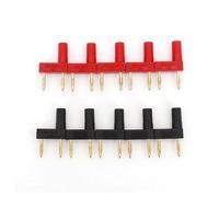 10Pcs Spacing 12mm Gold Plated 2mm Male Plug To Female Jack Jumper Connector NWPNLXEA(Nero)