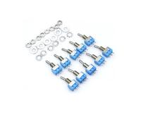 10Pcs SPDT ON/ON AC125V 6A Blue 2 Positions 3 Pins Latching Toggle Switches MTS-102