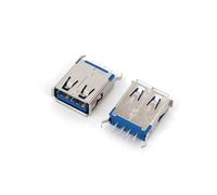 10Pcs Speed USB 3.0 Type A 180 Degrees 9-Pin DIP Female Socket PCB Solder Connector NWPNLXEA