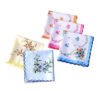 10Pcs Square Plaid Stripe Handkerchiefs Hanky Pocket Cotton Towel 38 * 38cm Random Men Casual Business Scarf(Color-01)