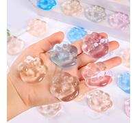 10pcs Squishy Patte de Chat Transparente - Jouet Anti-Stress Sensoriel pour Enfants Adultes - Cadeau Anniversaire Fête Scolaire Pâques Poisson d'Avril (10)