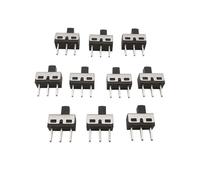 10Pcs SS12D10 Slide Toggle Switch 3 Pin Straight 1P2T Handle High 5mm 2A 125V Toggle Switch