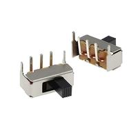 10PCS SS12F23 SS12F23VG5 0.5A 50V Toggle Switch 3PIN 1P2T 90 Degree Curved Needle Slide Switch Handle high 5mm