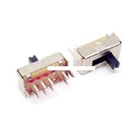 10PCS SS23D07 8 PINS 3 Position 2P3T Toggle Switch Double Vertical Sliding Switch Handle Length:3MM/4MM/5MM Bracket NWPNLXEA(Handle length 4mm)