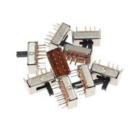 10PCS SS23D07 8 PINS 3 Position 2P3T Toggle Switch Double Vertical Sliding Switch Handle Length 5MM Bracket