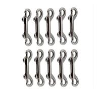 10PCS Stainless Steel 316 Marine Double Ended Snap Hook 90mm 100mm 115mm Heavy Duty For Diving Double Snap Hook(115mm)
