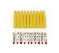 10Pcs Straight Insulated 4mm Male Plug Solder Type DIY Connector NWPNLXEA(Gelb)