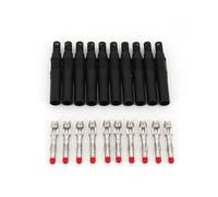 10Pcs Straight Insulated 4mm Male Plug Solder Type DIY Connector NWPNLXEA(Nero)