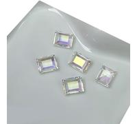 10pcs Strass Rectangulaire Cristal Décorations pour Ongles