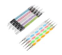 10pcs Stylos à Points pour Ongles Double Embout en Plastique et Silicone | Liner Précis, Création de Motifs Fins, Placement Exact des Décorations, Usage Professionnel