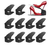 10PCS Support à Chaussures Réglables Organiseur de Chaussures Empiler Les Chaussures Support/Empiler à Chaussures Réglables, Range Chaussures Gain de Place, Matériau PP