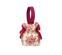 10pcs Sweet Canvas Wedding Candy Bag Bowknot Drawstring New Year Gifts Flower Spring Festival Small Wrist Pour Bonbons