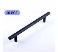 10pcs T Bar Bâton Cuisine Armoire Porte Poignées Placard Tiroir Chambre Meubles Tirer Noir Entraxe190mm,Longueur:245mm,diamètre