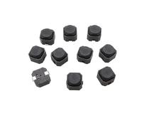 10Pcs Tactile Switch 6x6x5mm 2 Pin Silent Tact Switch SMD Silicone Push Button Touch Switches Black 6 * 6 * 5mm Tactile Switch