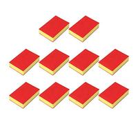 10pcs tampon à récurer tampons à récurer éponge à récurer sans rayures 4 pouces x 2,8 pouces pour cuisine à récurer, vaisselle, rouge