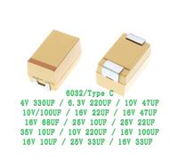 10PCS Tantalum Capacitor Type C 226 686 106 337 227 476 107 10UF 22UF 47UF 68UF 100UF 220UF 330UF 4V 6.3V 10V 16V 25V 35V C6032 NWPNLXEA(C 10V 100UF 107)