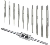 10pcs taraud kits Tourne a Filiere Plomberie M1-M3,5 Tarauds pour filetage professionnel Forets professionnels à fileter manuelle Kit de filières fileter manuelle