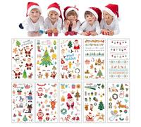 10Pcs Tatouage Noël Enfant, Noël Tatouages Temporaires pour Enfants, Autocollants de Noel pour Filles et Garons, Petits Cadeaux de Noel Christmas Decoration, 308 Styles Mixtes