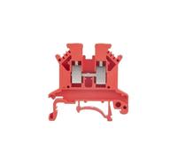 10Pcs Terminal Block 2.5B Screw Connection Strip 2.5B 2.5mm² Cable Electrical Din Rail Wire Connector(UK2.5B-Red)