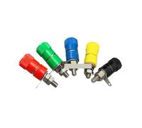 10PCS Terminal Blocks 4mm Amplifier Terminal Connector Binding Plug Jack 5 Color NWPNLXEA(Nero)