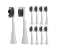10pcs têtes de brosse, compatible avec CS Medica, CS-333-BK CS-333 | Têtes de brosse à dents en plastique pour adultes, 9.5cm*1.5cm(GRE WHITE 10pcs)