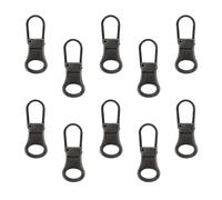 10pcs Tirette Fermeture Eclair Remplacement en Métal, Fermeture Éclair pour Veste, Tirette de Fermeture Éclair Tirettes de Réparation pour Vêtements Bagages Jeans Sacs à Main (Gris Foncé)