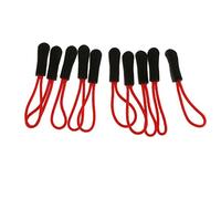 10pcs Tirette Remplacement Cordon de Tirage pour Curseur de Fermeture Eclair Sac à Dos - Rouge