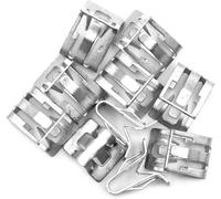 10pcs Ton Argent Métal Retenue Tableau Bord Clip Voiture[Car8301570]