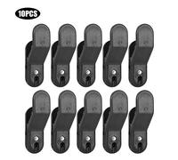 10pcs Tournure de Ventilation en Serre ABS TUBS Clips des Attaches de Vent pour la clôture Nette de Teinte Fixation dans la Ferme Black 4.5x11,5 cm