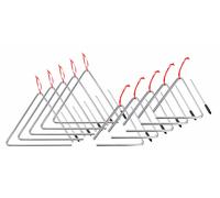 10pcs Triangle Musical à Percussion en Acier avec Batteur pour Enfants Education