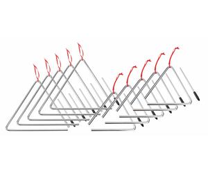 10pcs Triangle Musical à Percussion en Acier avec Batteur pour Enfants Education