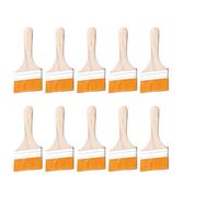 10Pcs Trim Paint Brush Set Soft Nylon Bristle Wood Handle Include 1 Pair Gloves for Edges Painting Wall Cabinet Painting Household Cleaning Tools