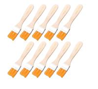 10Pcs Trim Paint Brush Set Soft Nylon Bristle Wood Handle Include 1 Pair Gloves for Edges Painting Wall Cabinet Edges Tool
