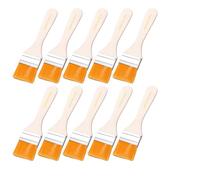 10Pcs Trim Paint Brush Set Soft Nylon Bristle Wood Handle Include 1 Pair Gloves for Edges Painting Wall Cabinet Edges Tool