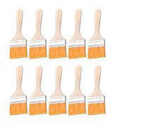 10Pcs Trim Paint Brush Set Soft Nylon Bristle Wood Handle Include 1 Pair Gloves for Edges Painting Wall Cabinet Painting Household Cleaning Tools